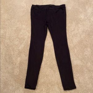 Joe’s black suede like skinny jeans